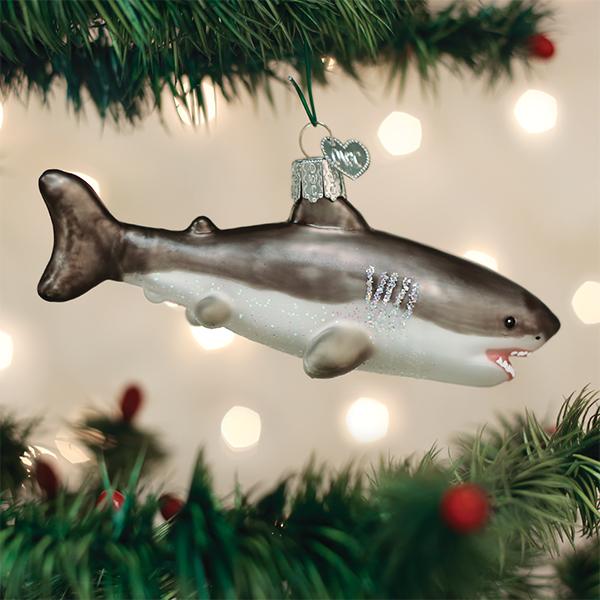 Great White Shark Ornament  Old World Christmas   