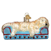 Sleepy Doodle Dog Ornament  Old World Christmas   