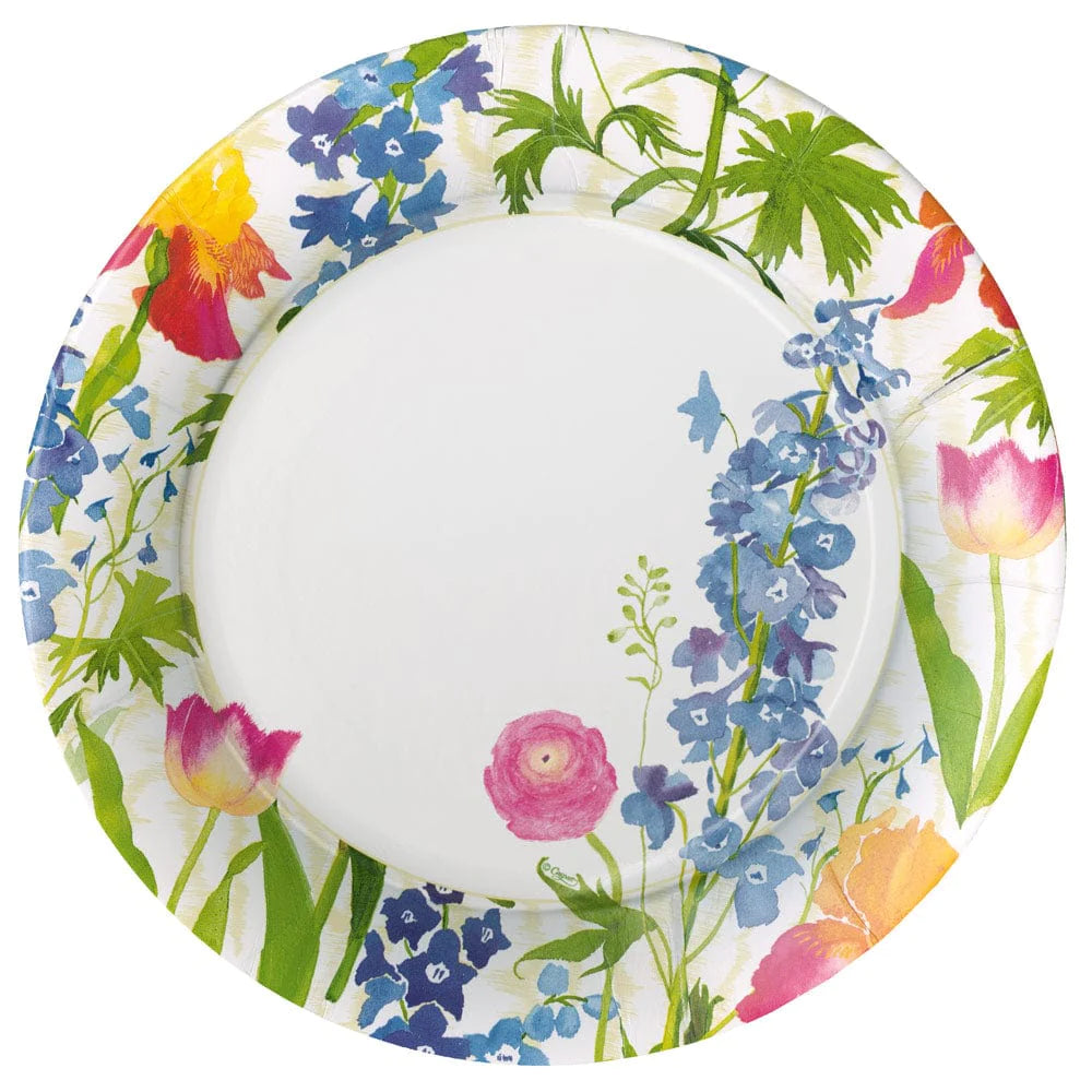 Summer Garden Dinner Plates Round  Caspari   