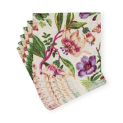 Cocktail Napkin - Porcelain Blooms Ivory  Caspari   