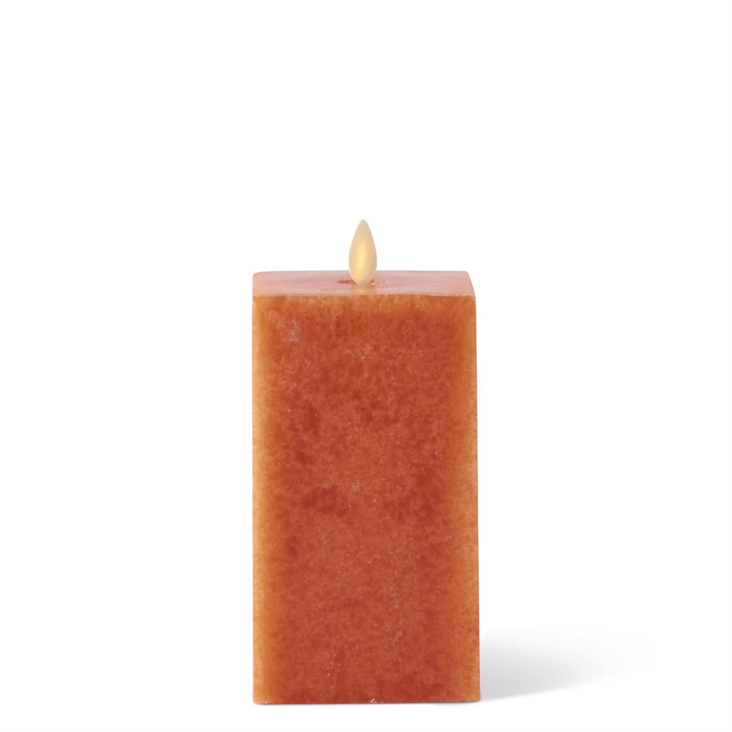 Luminara -  Indoor Flameless - Square Orange Flameless Candles K&K Medium  