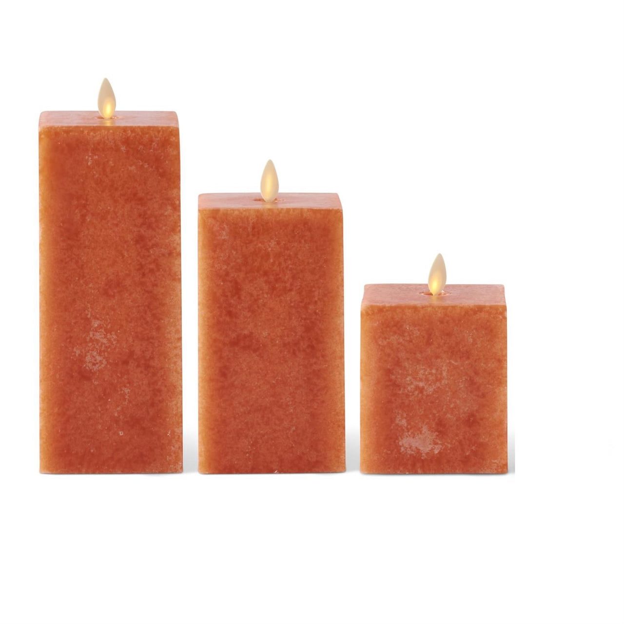 Luminara -  Indoor Flameless - Square Orange Flameless Candles K&K   