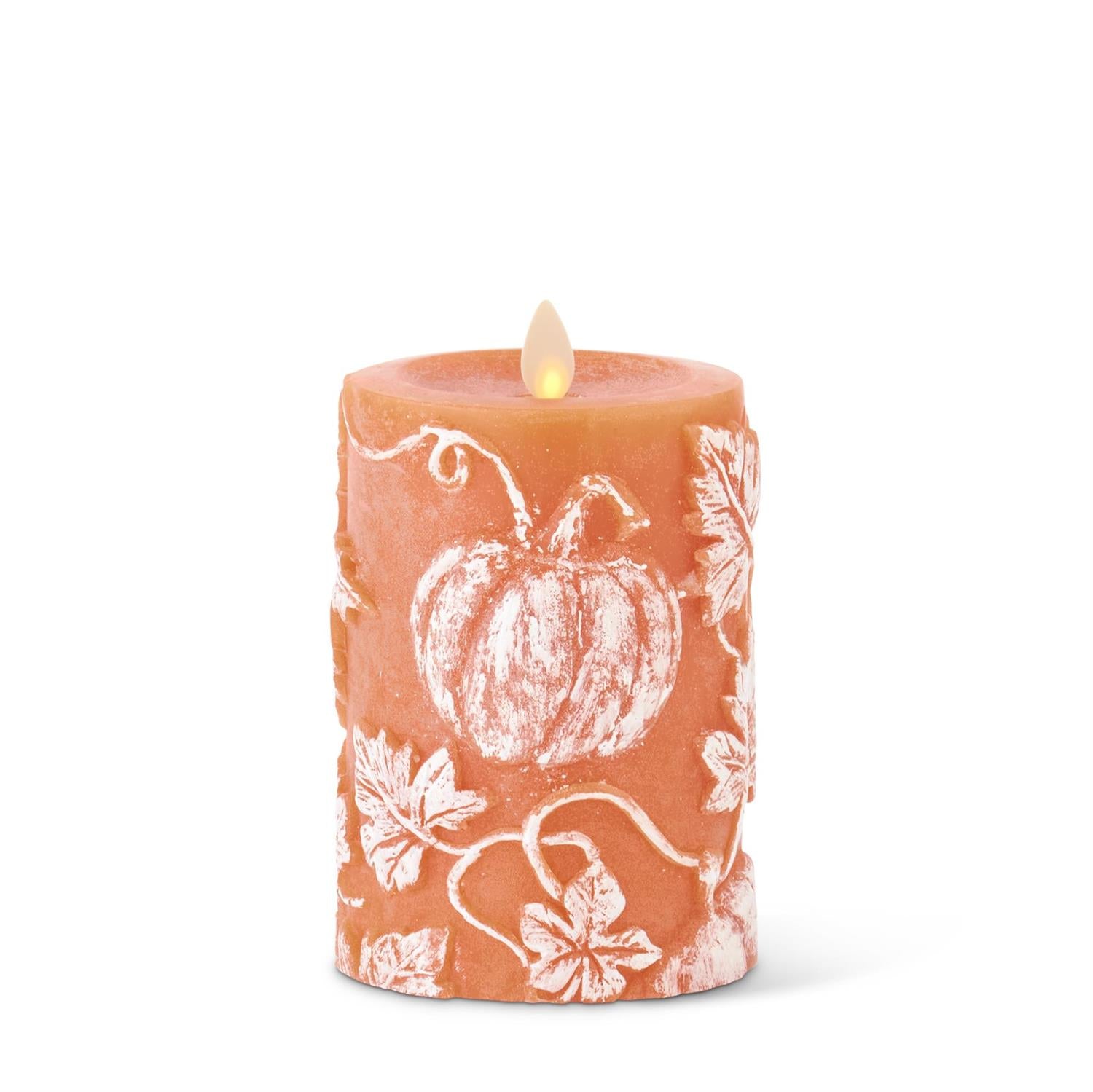 Luminara -  Indoor Flameless - Pumpkin Embossed Flameless Candles K&K   