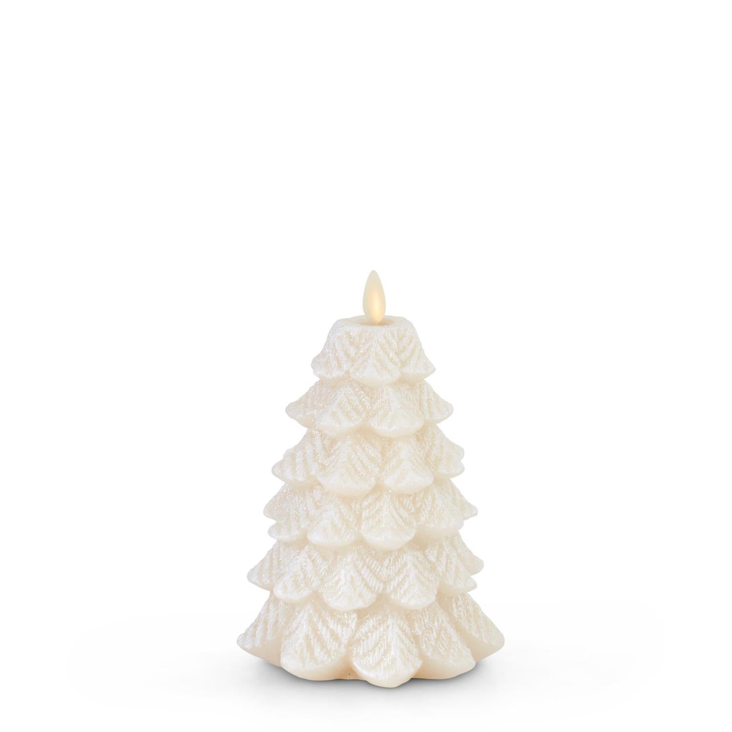 Luminara -  Indoor Flameless - White Snowy Tree Flameless Candles K&K Small  