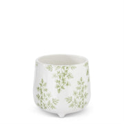 Green Foliage White Dolomite Pot  K&K   