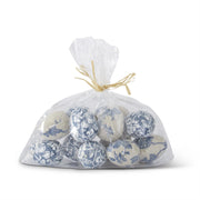 2" Blue & White Floral Fabric Eggs  K&K   