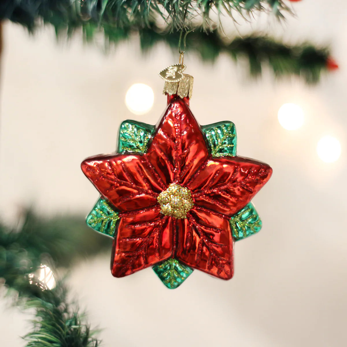 Poinsettia Star Ornament  Old World Christmas   