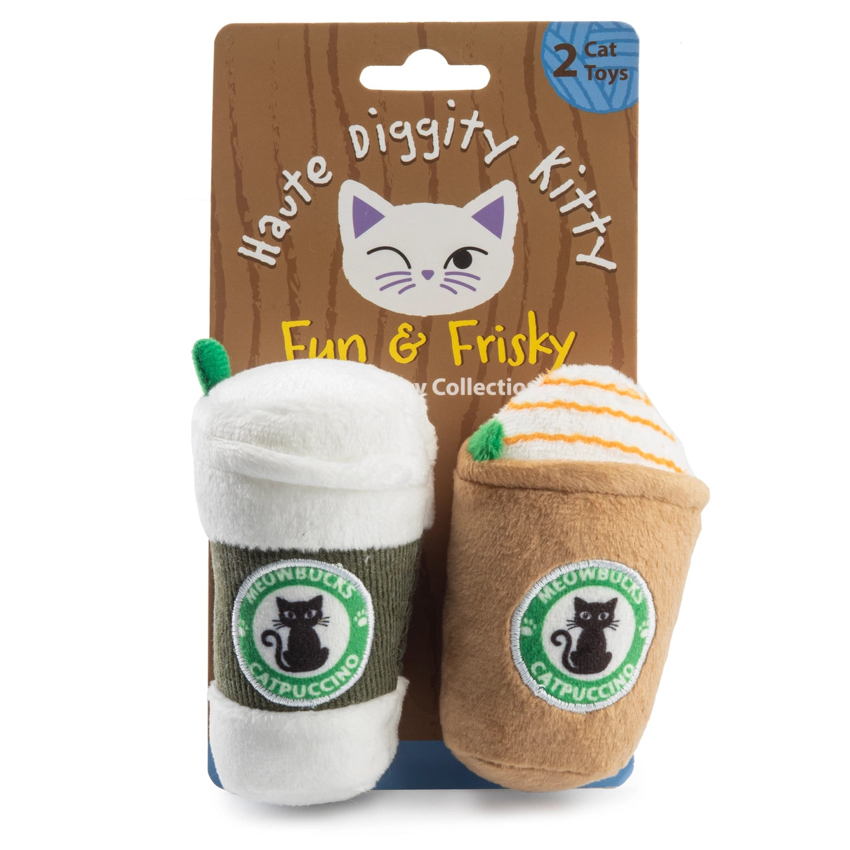 Meowbucks (2 Coffee Cups) Organic Catnip Toys