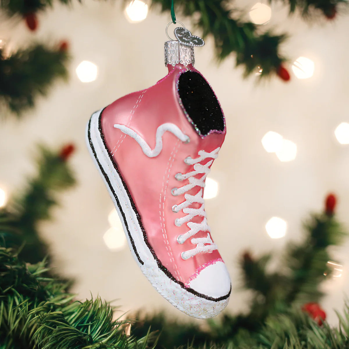 Pink High-top Sneaker Ornament  Old World Christmas   