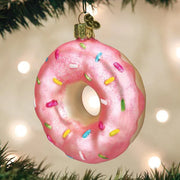 Pink Sprinkles Donut Ornament  Old World Christmas   