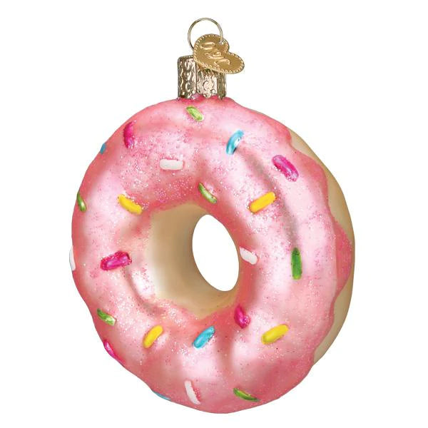 Pink Sprinkles Donut Ornament  Old World Christmas   