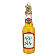 Elf Ale Beer Bottle Ornament  Old World Christmas   