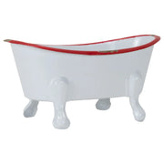 Mini Enamel Bathtub Soap Dish Red  Foreside Home & Garden   