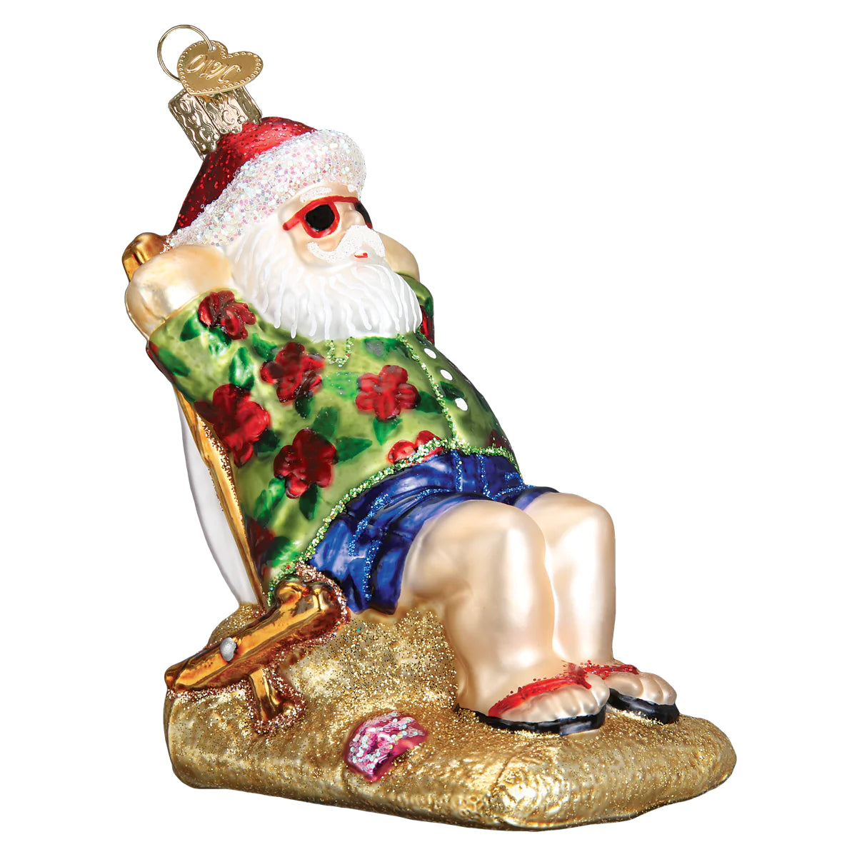 Sunning Santa Ornament  Old World Christmas   