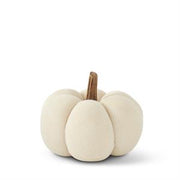 Cream Knit Pumpkins w/Wood Stem  K&K Large  