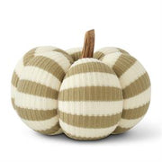 Khaki Green & Cream Vertical Striped Pumpkin  K&K Large  