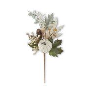 Mixed Fall Foliage Stem w/White Pumpkin  K&K   