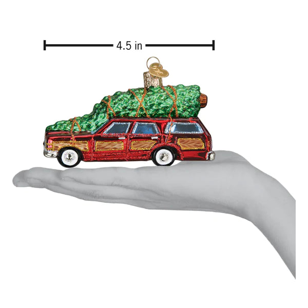 Station Wagon With Tree Ornament  Old World Christmas   