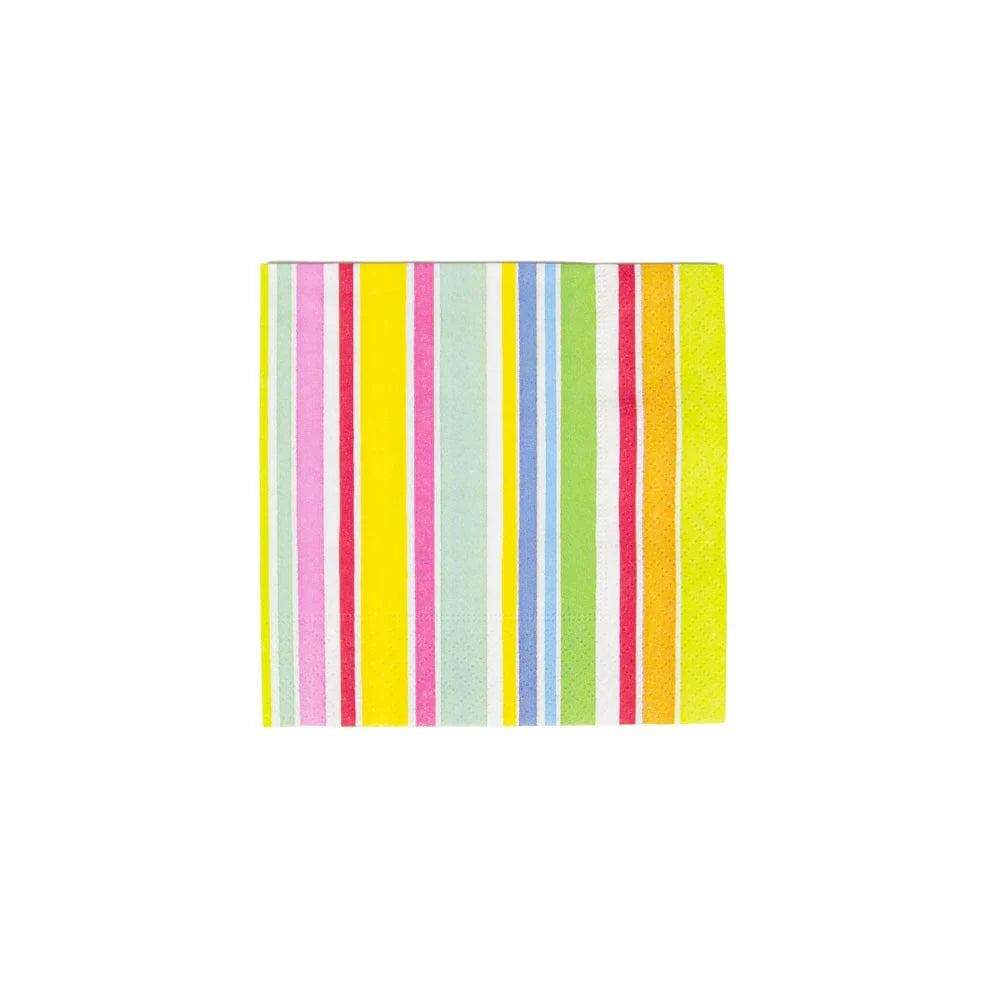 Cocktail Napkin - Cabana Stripe Bright  Caspari   