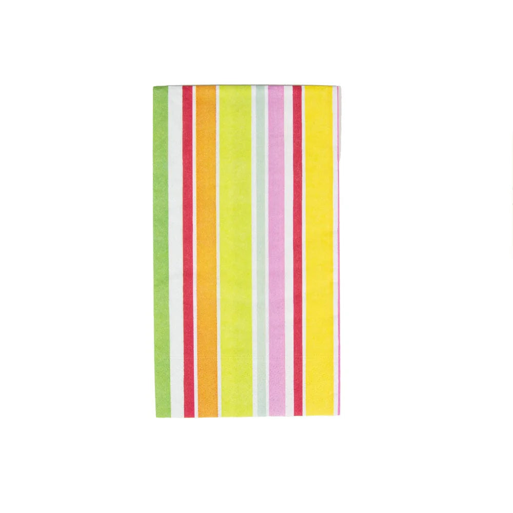 Guest Towel Napkin - Cabana Stripe Bright  Caspari   