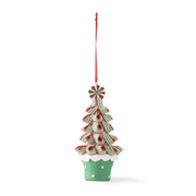 Ribbon Candy Tree Ornament  K&K Green Pot  