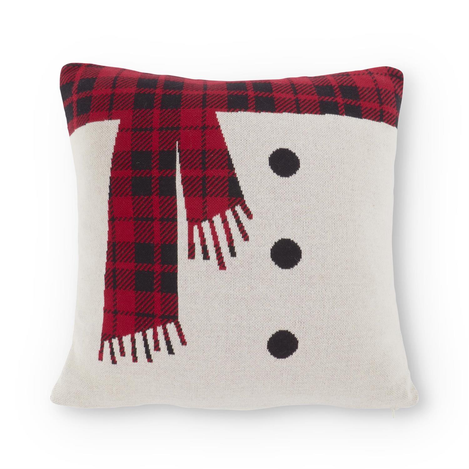 Cotton Knit Snowman Pillow  K&K   