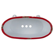 Mini Enamel Bathtub Soap Dish Red  Foreside Home & Garden   