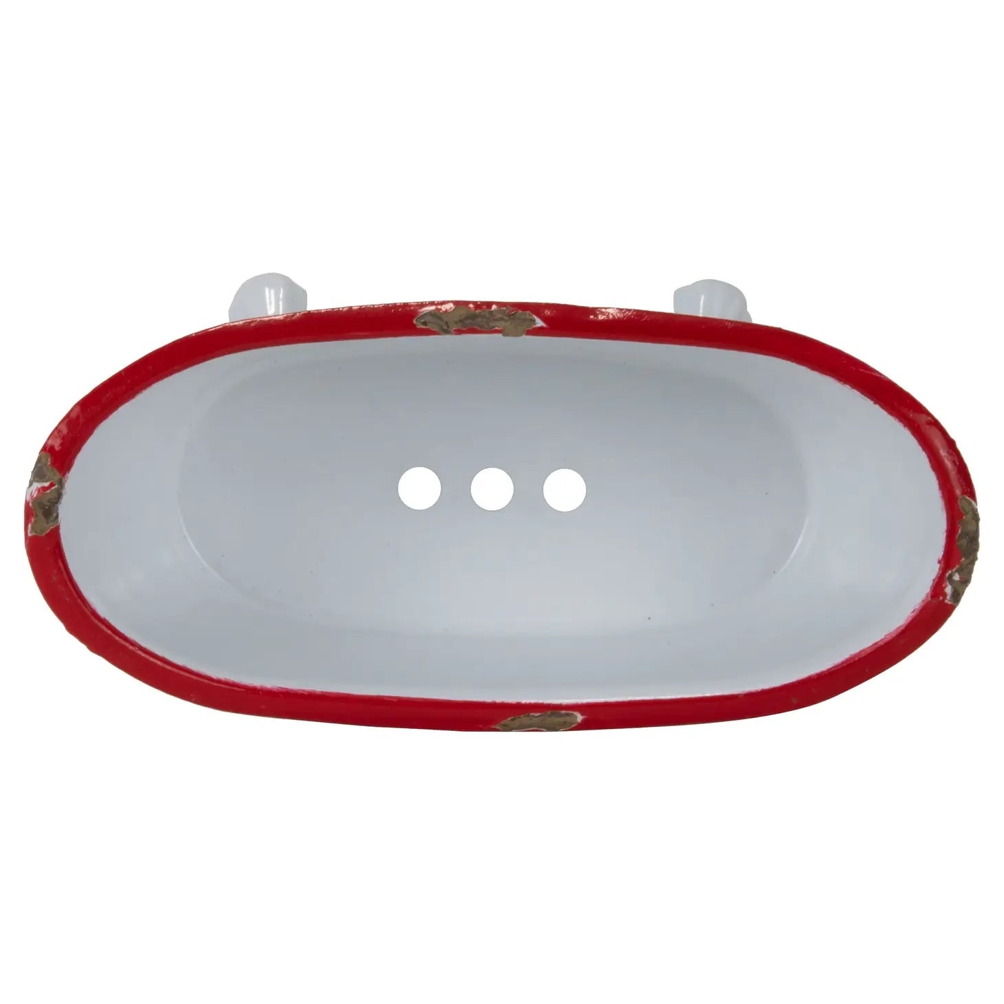 Mini Enamel Bathtub Soap Dish Red  Foreside Home & Garden   