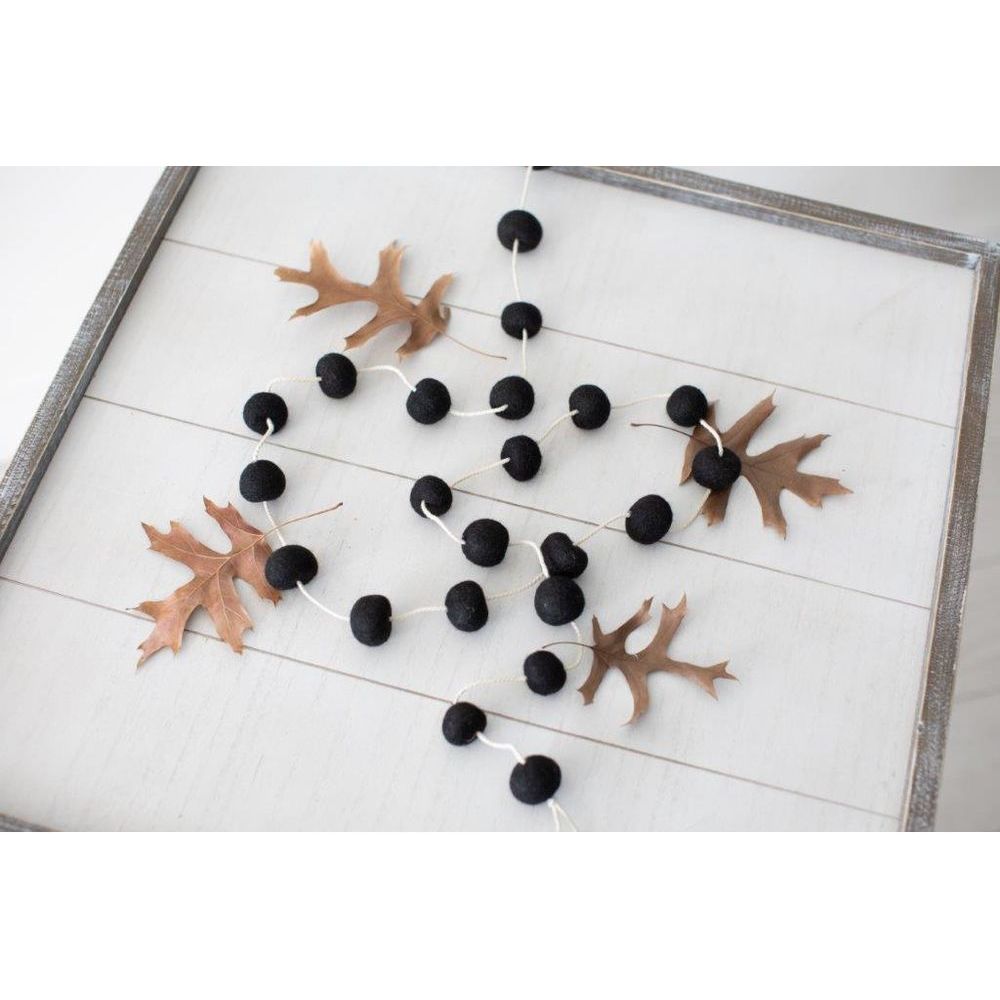 Felt Ball Garland, Black Adams Everyday Adams & Co.   