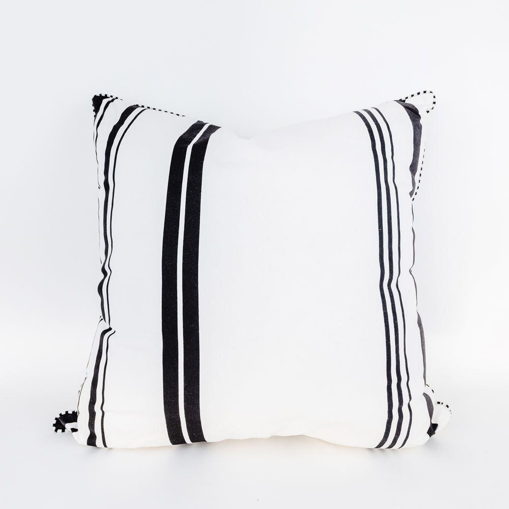 Reversible Pillow (Stripe/Polka) White/Black Adams Christmas Adams & Co.   