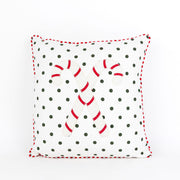 Reversible Checkered/Polka Dot Pillow - Candy Cane Adams Christmas Adams & Co.   