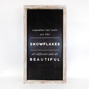 Reversible Wood Framed Sign "Wonderful/Snowflake" Adams Christmas Adams & Co.   