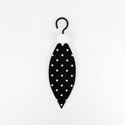 Double Sided Wood Ornament (Polka Teardrop) White/Black Adams Christmas Adams & Co.   