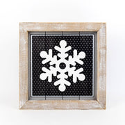 Reversible Wood Framed Sign - Snowflake Adams Christmas Adams & Co.   