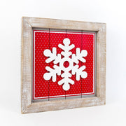 Reversible Wood Framed Sign - Snowflake Adams Christmas Adams & Co.   