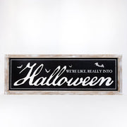 Reversible Wood Framed Sign "Really Into Christmas/Halloween" Adams Christmas Adams & Co.   