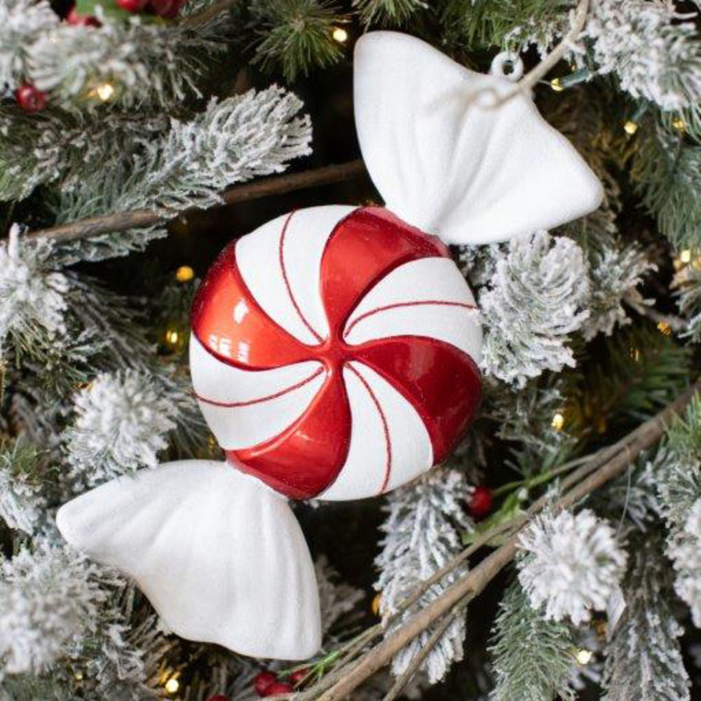 Acrylic Peppermint Candy Cane Ornament - 12" X 6" Adams Christmas Adams & Co.   