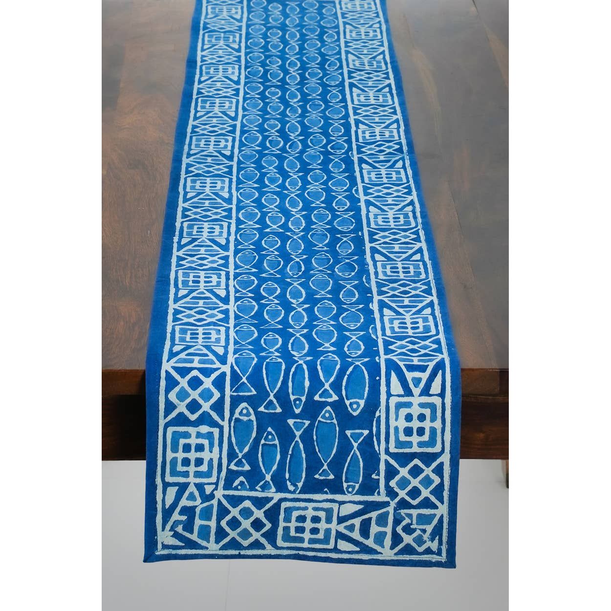 Indigo Fish Table Runner  Sevya Handmade   