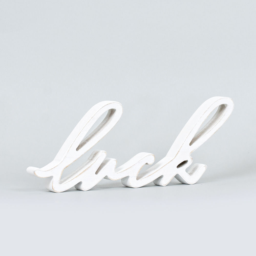 Wood Script "Luck" Cutout Adams Easter/Spring Adams & Co.   