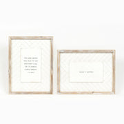 Reversible Wood Framed Herringbone Sign (Dream/Happen) White/Black Adams Everyday Adams & Co.   