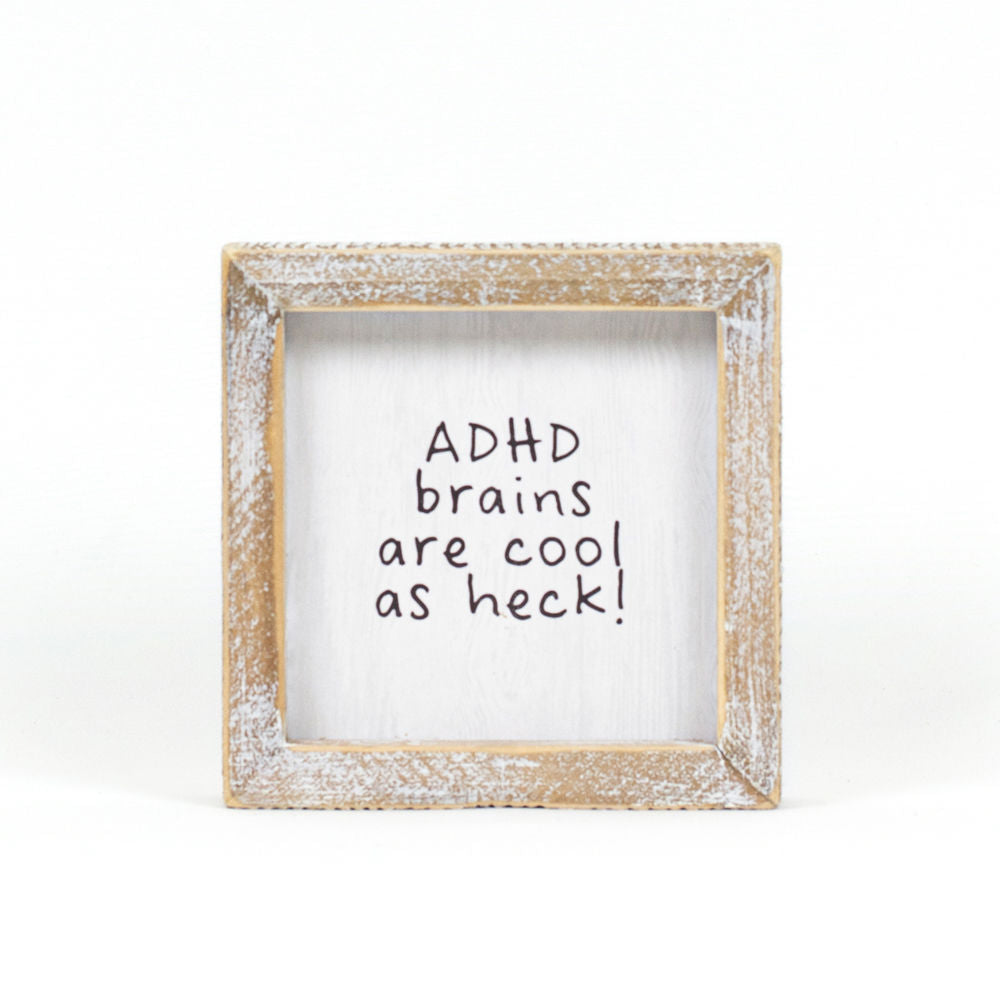 Reversible Wood Framed Sign (Adhd) Adams Everyday Adams & Co.   