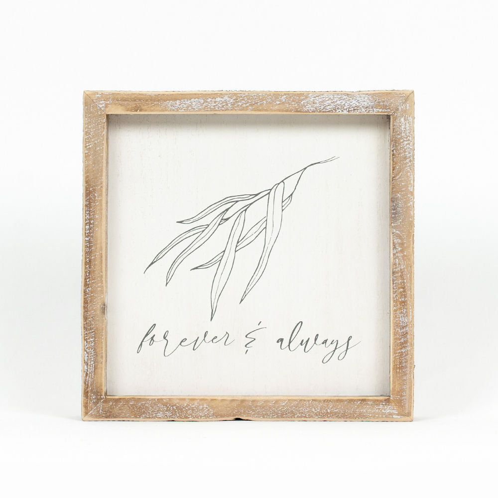 Reversible Wood Framed Sign (Forever/Love) Adams Everyday Adams & Co.   