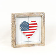 Sun/Flag Pattern Heart Sign Adams Summer Adams & Co.   