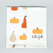 Tea Towels S/2 Hello Fall/Pumpkin Adams Fall/Thanksgiving Adams & Co.   