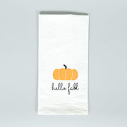 Tea Towels S/2 Hello Fall/Pumpkin Adams Fall/Thanksgiving Adams & Co.   