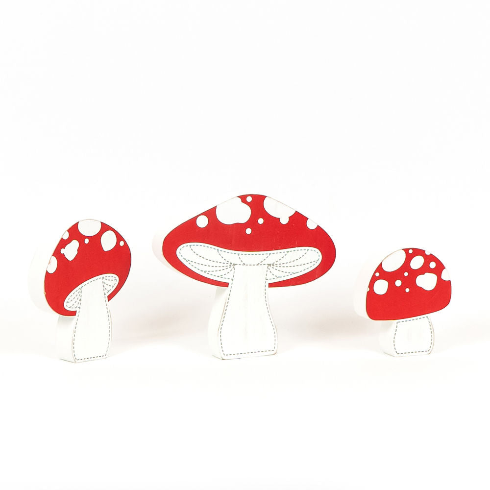 Set of 3 Mushrooms Adams Summer Adams & Co.   