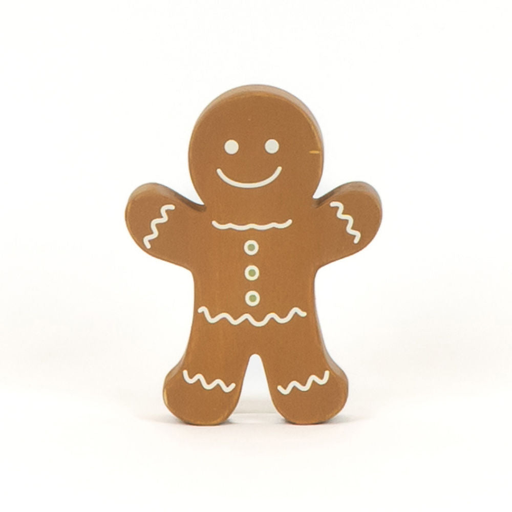 Chunky Wood Shape  (Gingerbread) Multicolor Adams Christmas Adams & Co.   