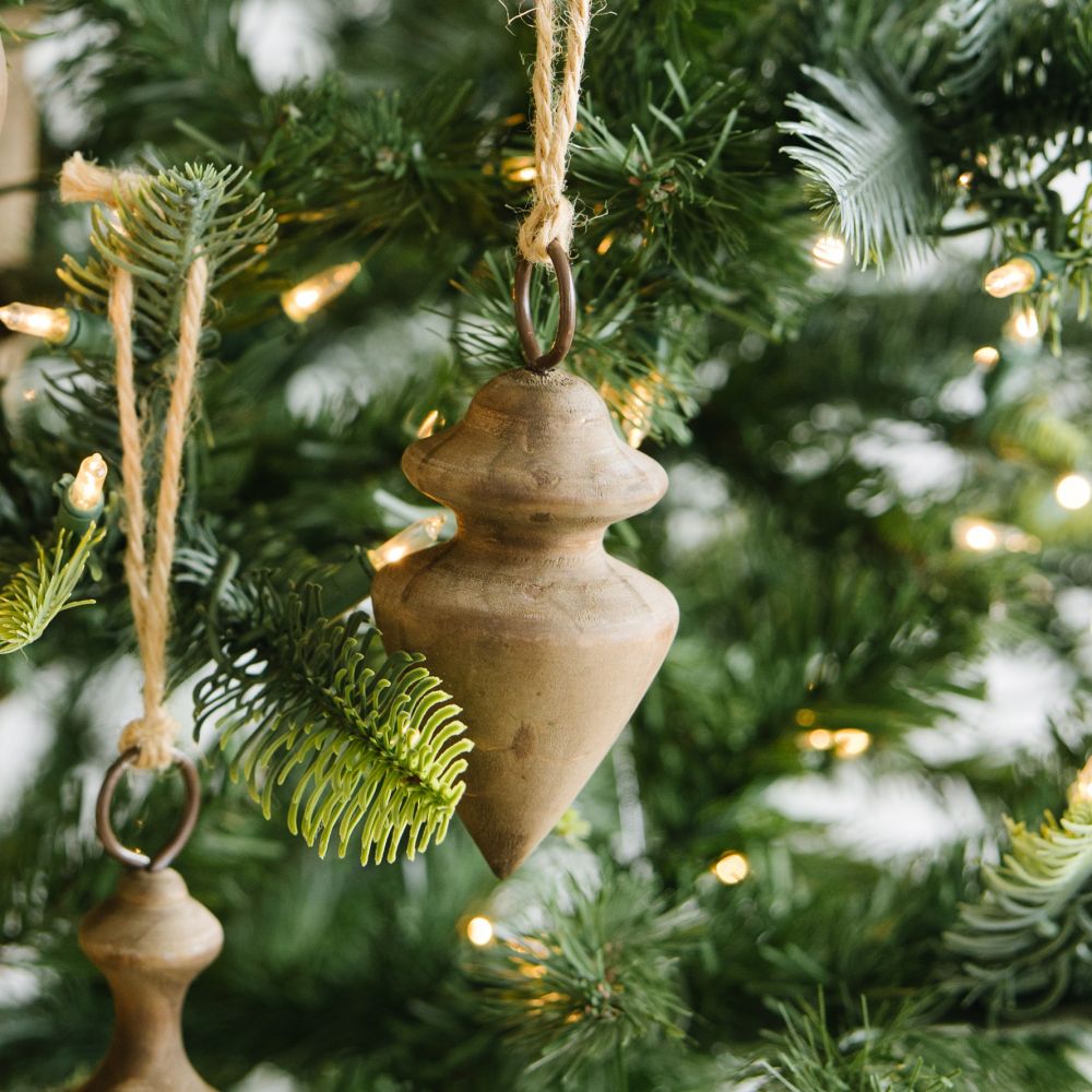 Wood Cutout Ornament (Spindle) Brown Adams Christmas Adams & Co.   