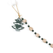 Wood Bead Garland With Tassels (Tree) White/Green/Natural Adams Christmas Adams & Co.   