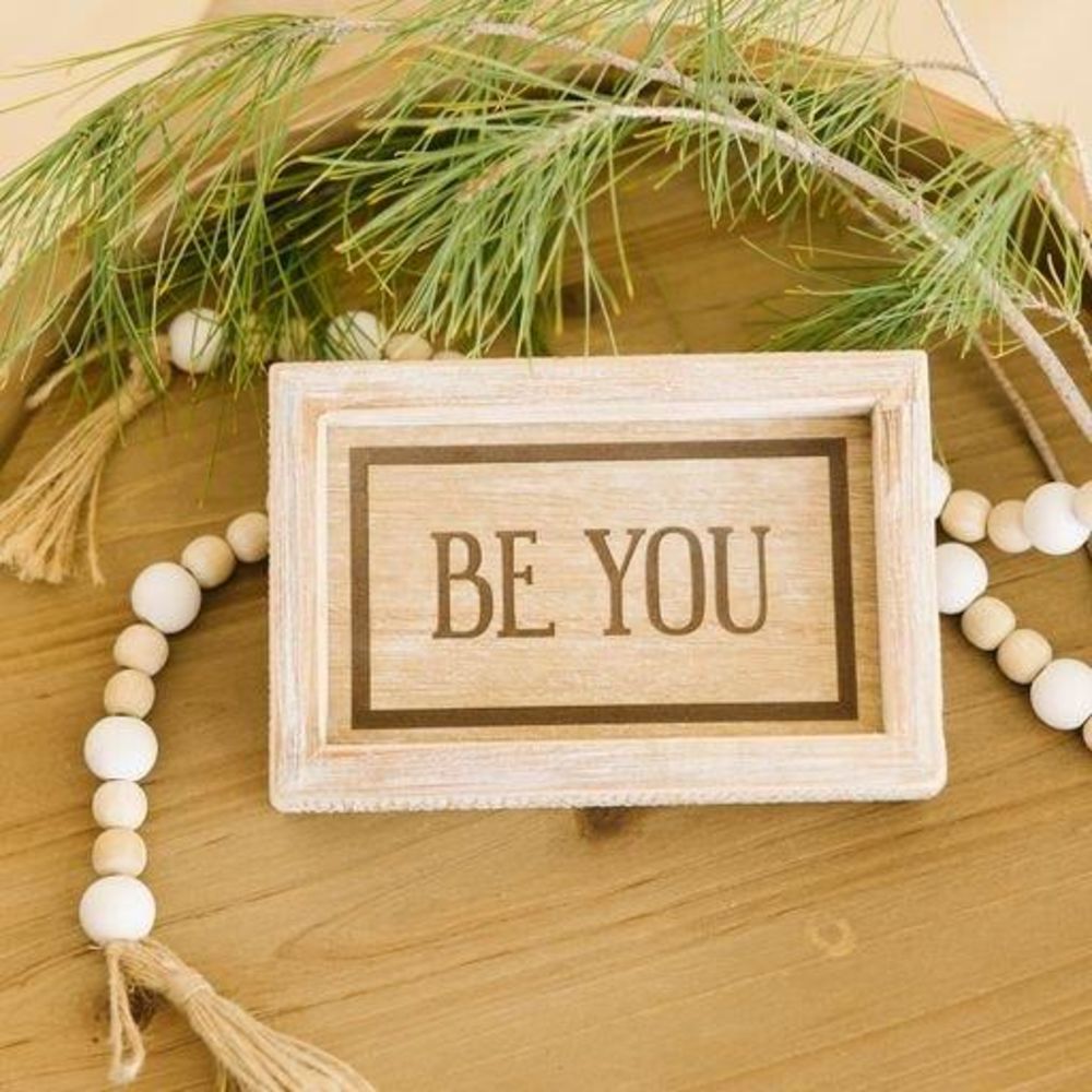 Reversible Wood Framed Sign (Believe/You) Natural/White/Black Adams Christmas Adams & Co.   